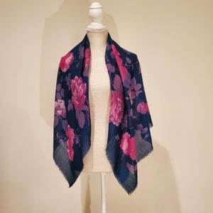 Bundle 2 Items/30% Discount! Floral Pink/Lavender/Blue Rose Scarf